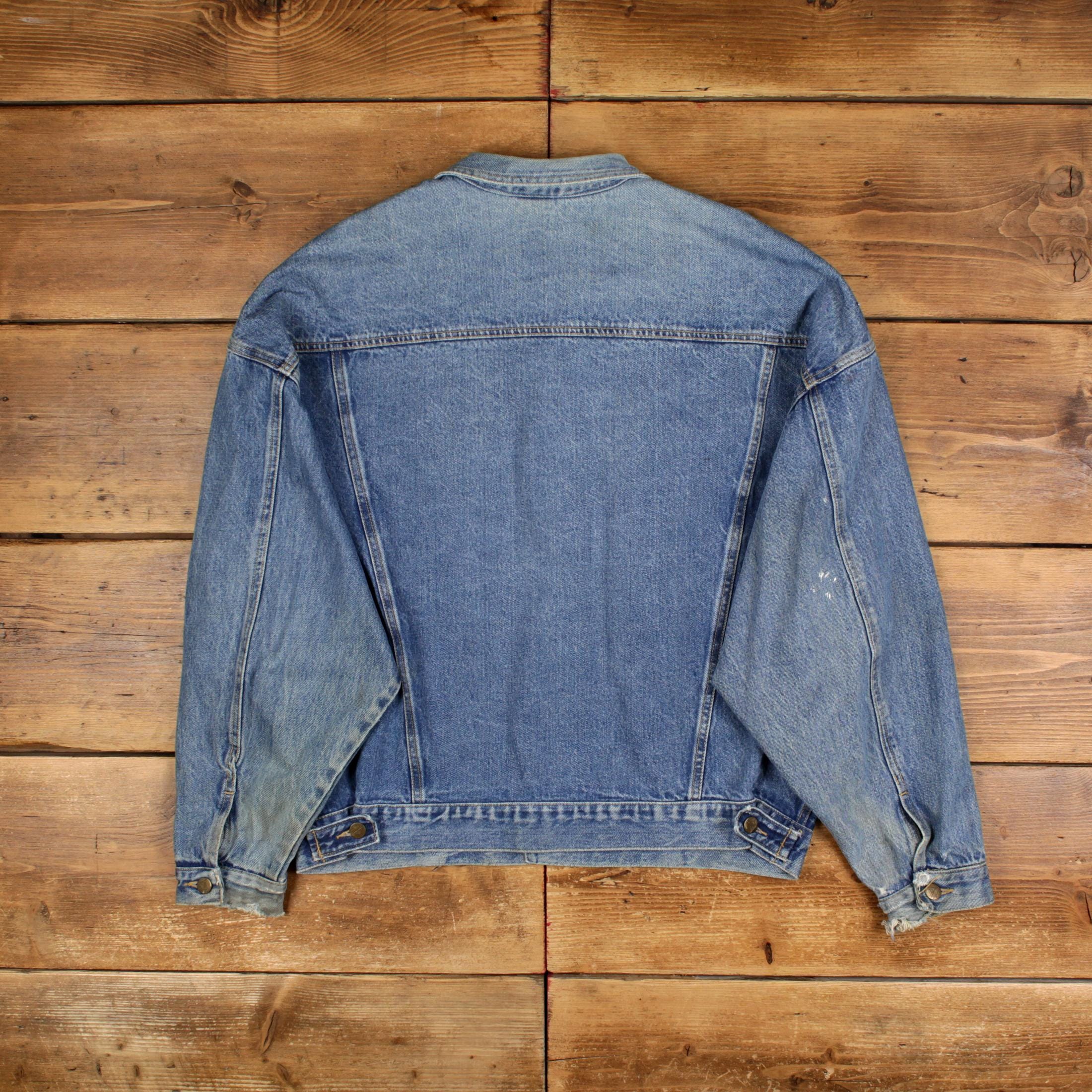 Vintage Guess Denim Jacket XL 90s Trucker USA Made Blue - Etsy