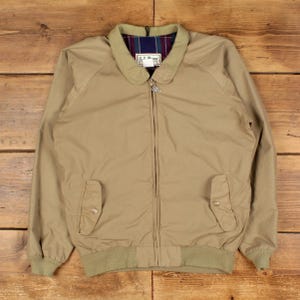 Vintage L.L.Bean Windbreaker Jacket M 90s Bomber USA Made Beige