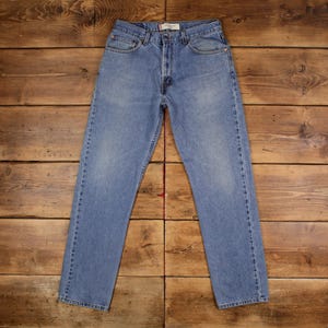 Vintage Levis 505 Jeans 32 x 33 Stonewash Straight Blue Red Tab Denim