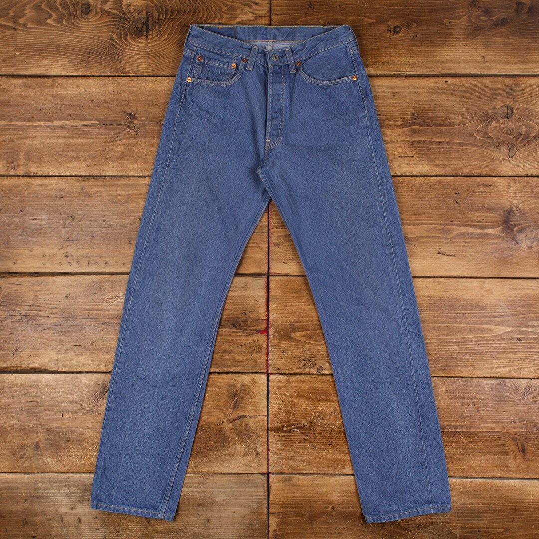 Vintage Levis 501 Jeans 29 X 34 Medium Wash Straight Blue Red Tab Denim