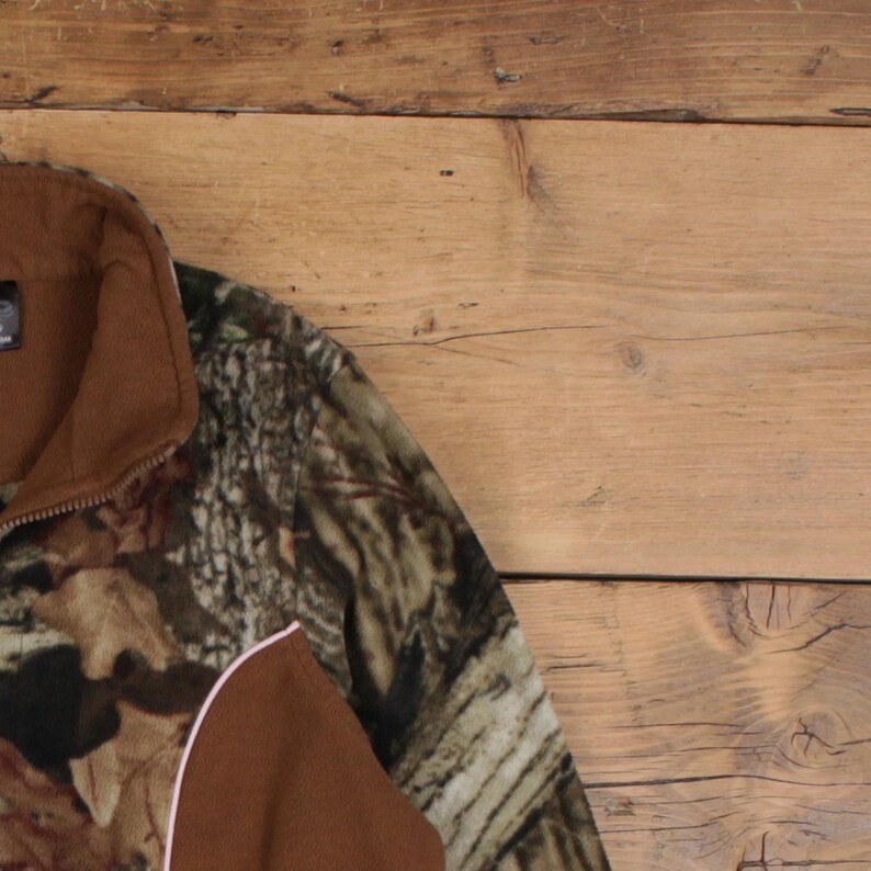 Mossy Oak Fleece Sweatshirt L Womens Breakup Infinity Real Tree Camo Outdoor image 6