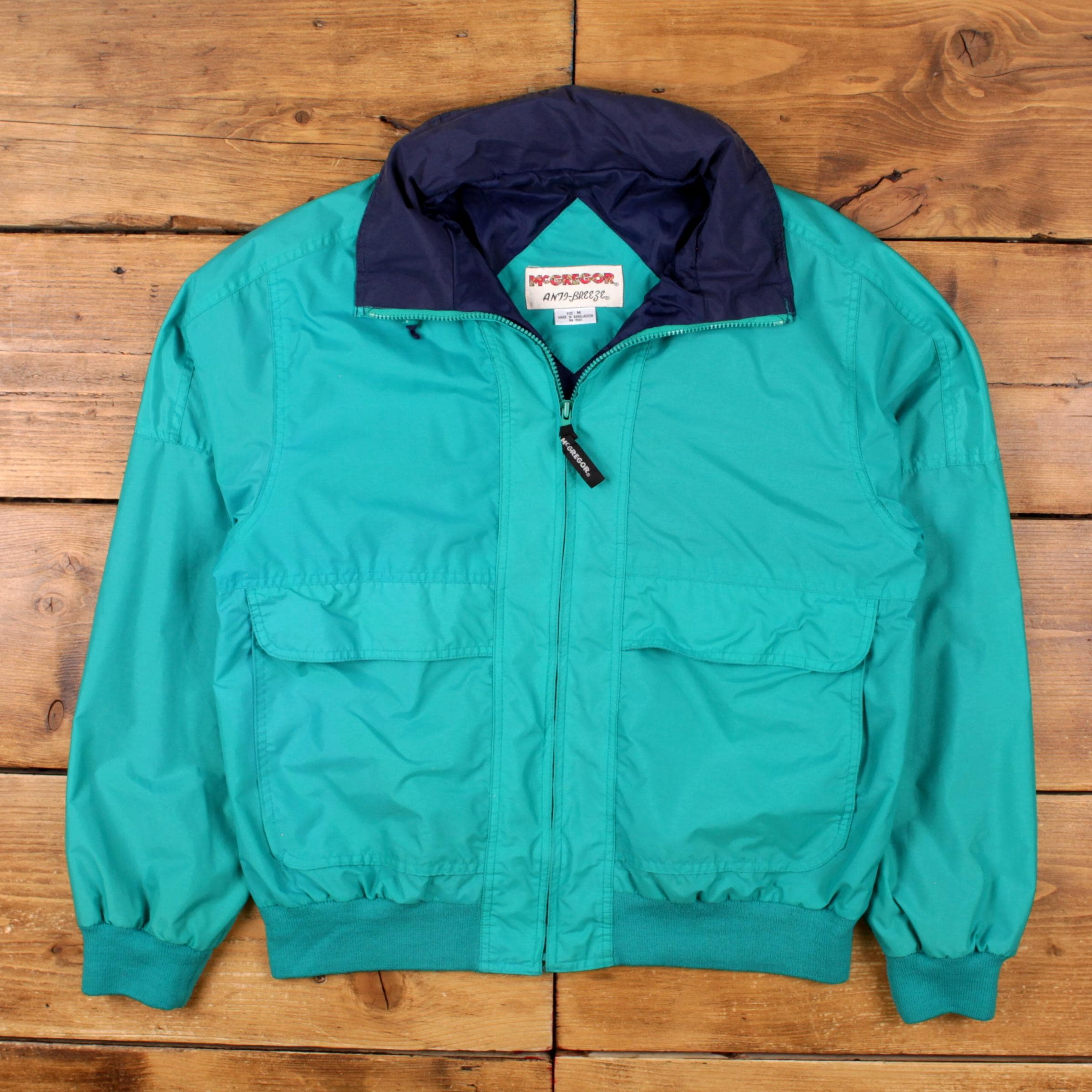 Vintage Mcgregor Windbreaker Jacket M 80s Anti-breeze Blue - Etsy