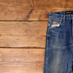 Vintage Wrangler Jeans Hose Hose 29x32 FR Denim Unisex Gerade Blau Bild 7