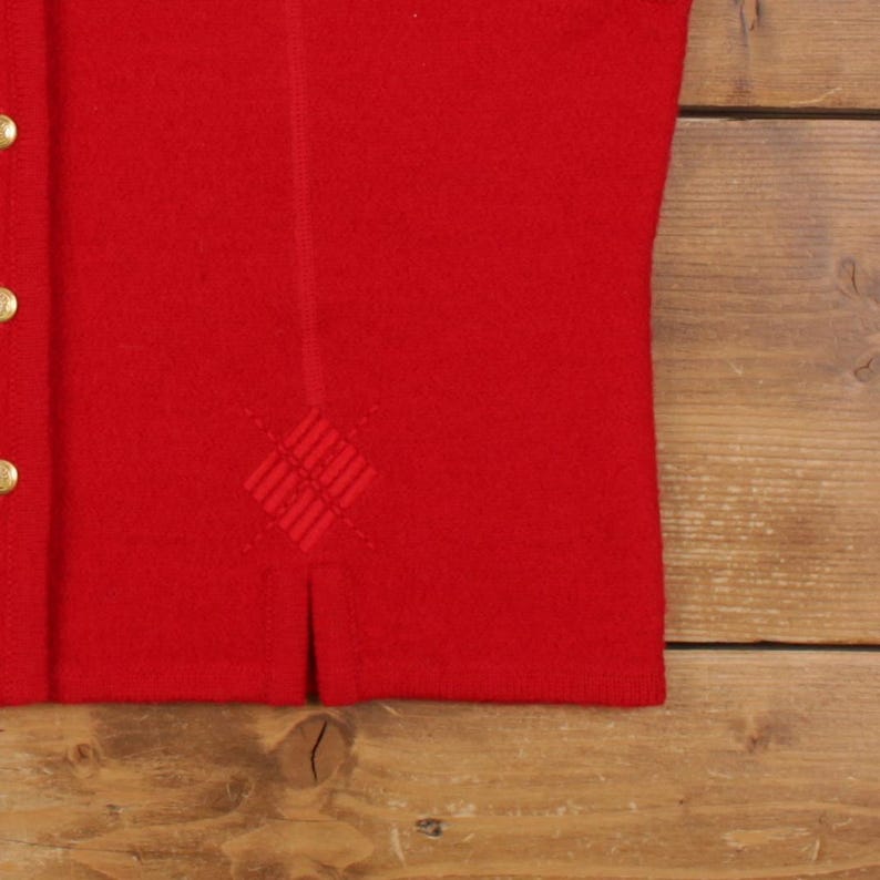 Vintage Pendleton Cardigan XL Vest Womens V-Neck Wool Red image 8