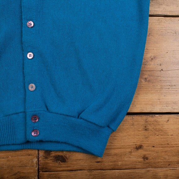 Vintage Sears Cardigan M 60s Kings Road Button V-neck Blue Vintage Sears Cardigan M 60s Kings Road Button V-neck Blue