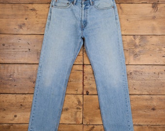 Vintage Levis 505 Jeans 34 x 31 Stonewash Straight Blue Red Tab Denim