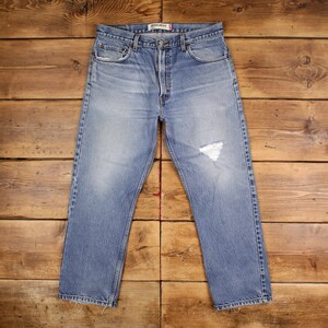 Vintage Levis 505 Jeans 36 x 30 Stonewash Straight Blue Red Tab Denim