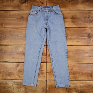 Vintage Levis 550 Jeans 28 x 31 Stonewash Straight Blue Womens Red Tab Denim