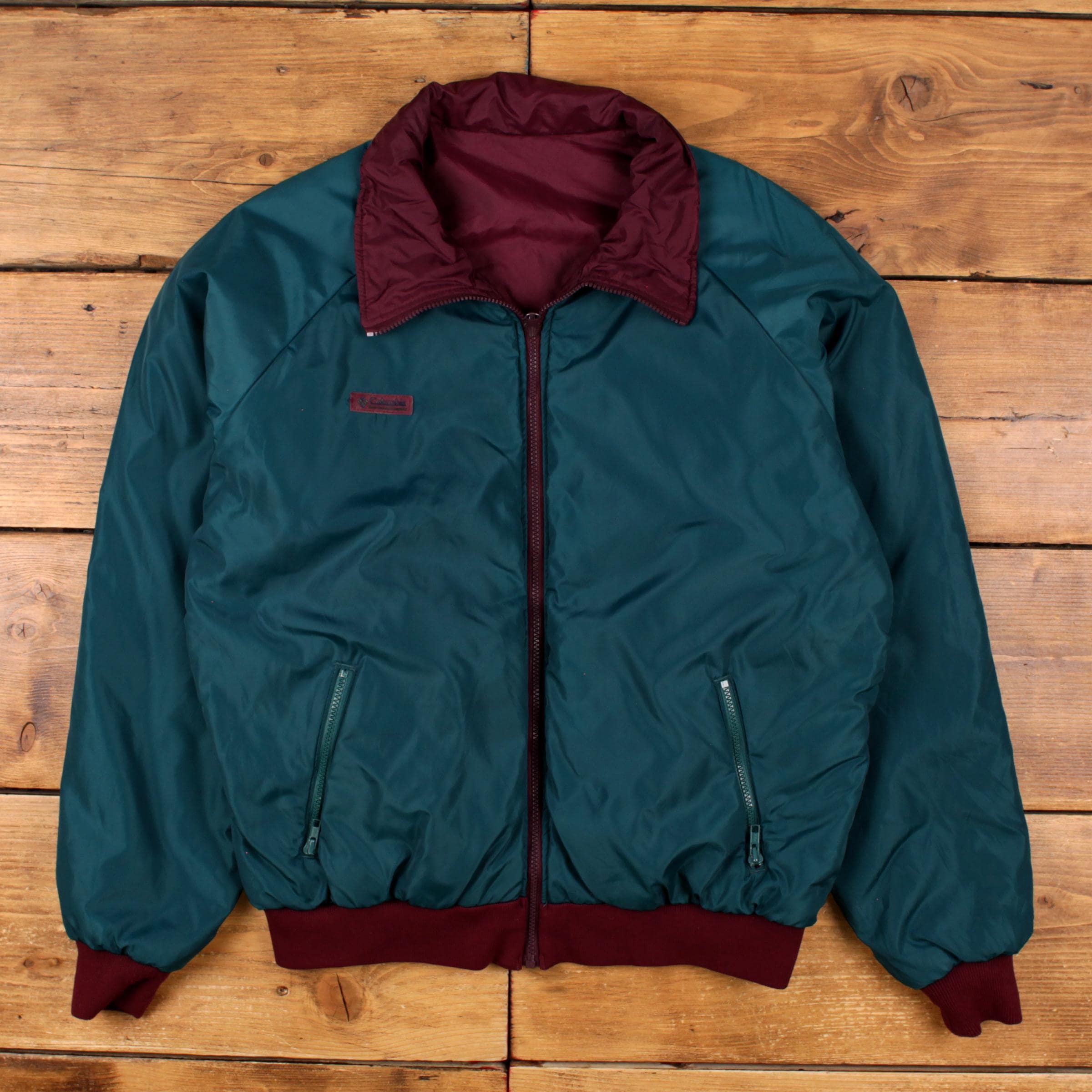 Vintage Columbia Windbreaker Jacket XL 90s Padded Purple - Etsy