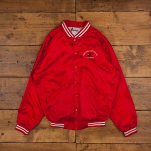 Cardinal satin baseball jacket store