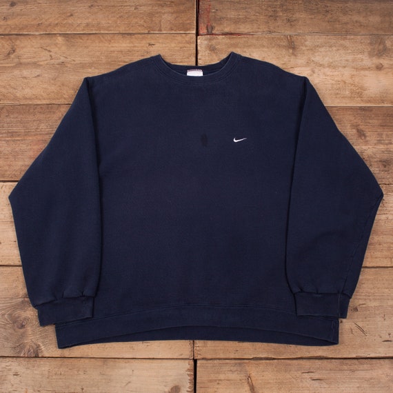 nike sweatshirt navy blue vintage