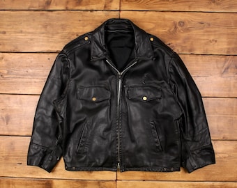 ジャケット・アウター 80s unknown lether jacket talon Vintage Leather Police Jacket Talon Zip USA 1970s–80s | eBay