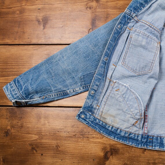 Vintage ELY Denim Jacket XS Pleated Type II Stonewash