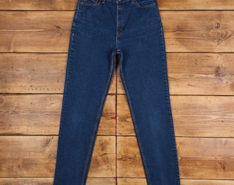 Jean Levis 512 30 x 32 USA fabriqué aux États-Unis, délavage foncé fuselé bleu femme languette rouge