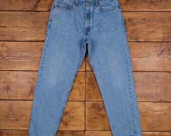 Vintage Levis 550 Jeans 35 x 32 Stonewash Tapered Blue Red Tab Denim