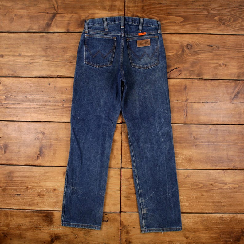 Vintage Wrangler Jeans Hose Hose 29x32 FR Denim Unisex Gerade Blau Bild 2