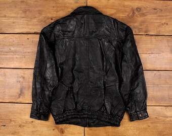 Vintage Napoline Leather Outfitters Leather Jacket M Patchwork