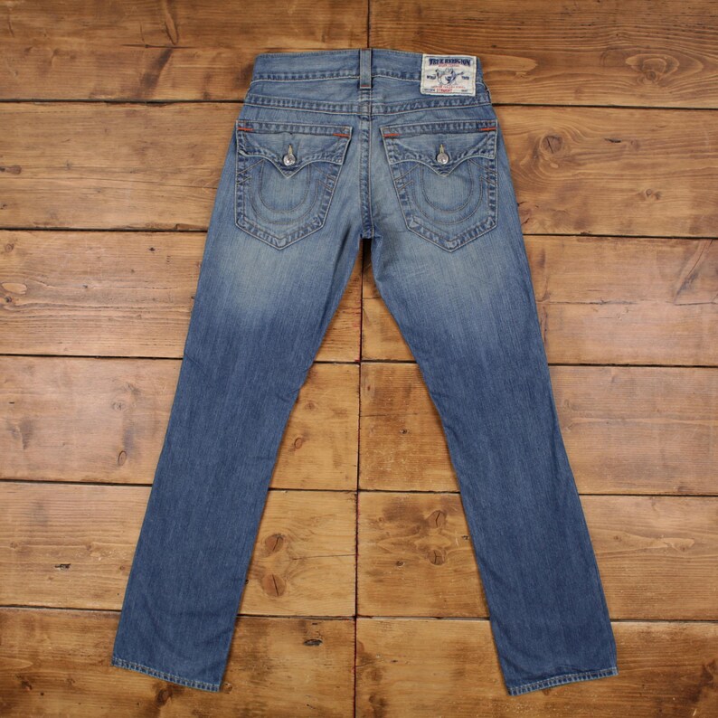 Vintage True Religion Jeans Pants Trousers 33x34 USA Made Stonewash Denim Y2K image 2