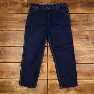 Vintage Roebucks Carpenter Pants Trousers 38x30 Denim Jeans Mens Straight Blue