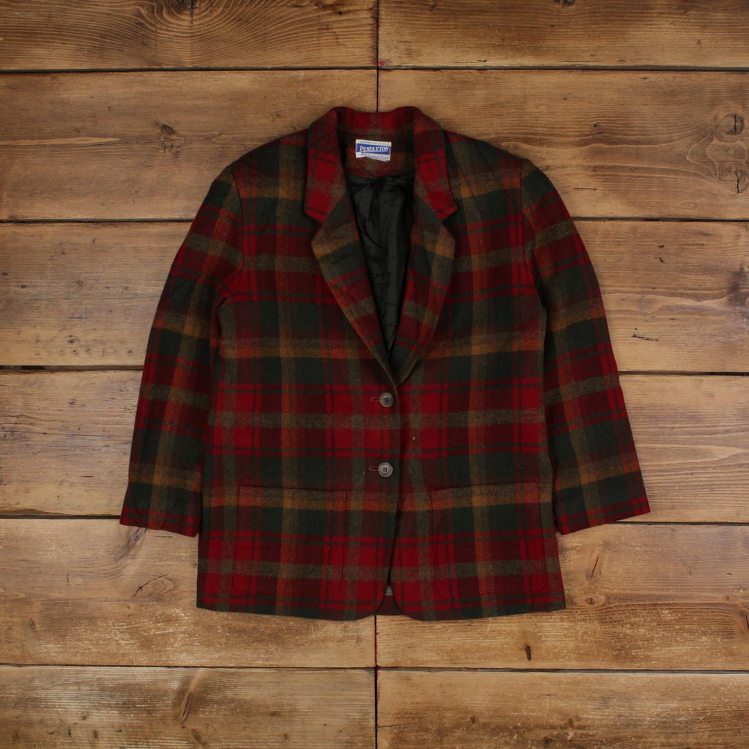 90s vintage ペンドルトン　USA産　チェック　テーラードジャケット 楽天市場】古着 PENDLETON ペンドルトン 70s ウール USA製