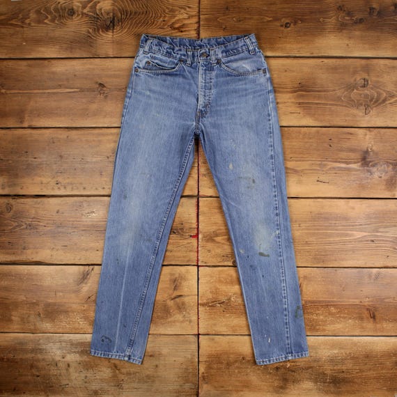 Vintage Levis Jeans 30 x 32 Talon Zipper USA Made 80s Stonewash Straight Blue