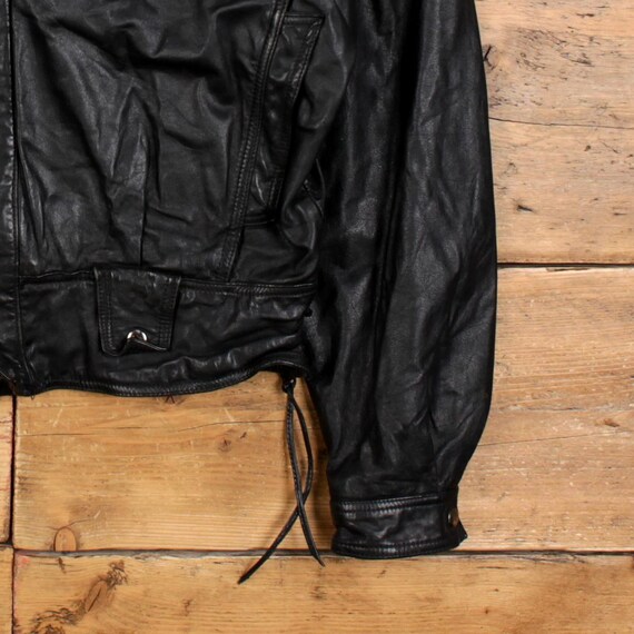 Vintage Leather Jacket L 90s Biker Motorcyle Black - Etsy New Zealand