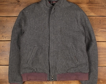 Vintage 1990s Woolrich Aztec Pattern Wool Trench Duster Jacket