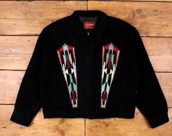 Beautiful Vintage 1950s Ganscraft Chimayo Blanket Swing Coat Size