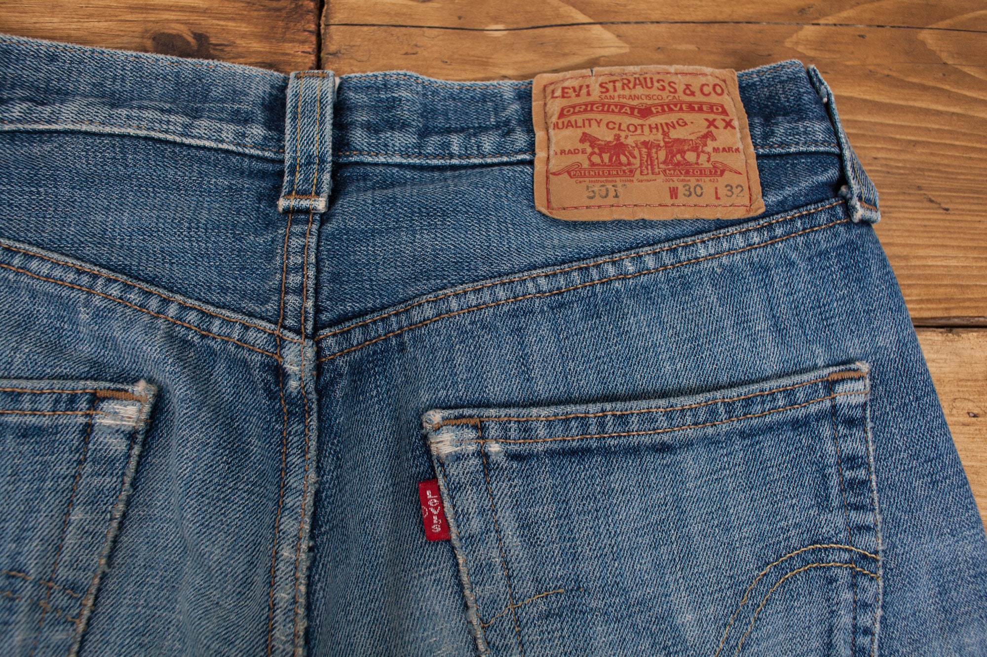 Vintage Levis Levi 501 Faded Mid Blue Straight Leg Denim Jeans | Etsy