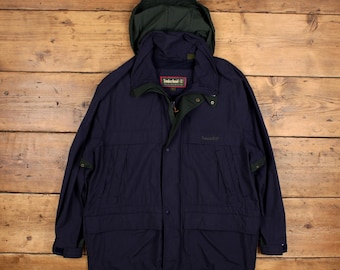 Vintage Timberland Outdoor Jacket L Windbreaker Blue