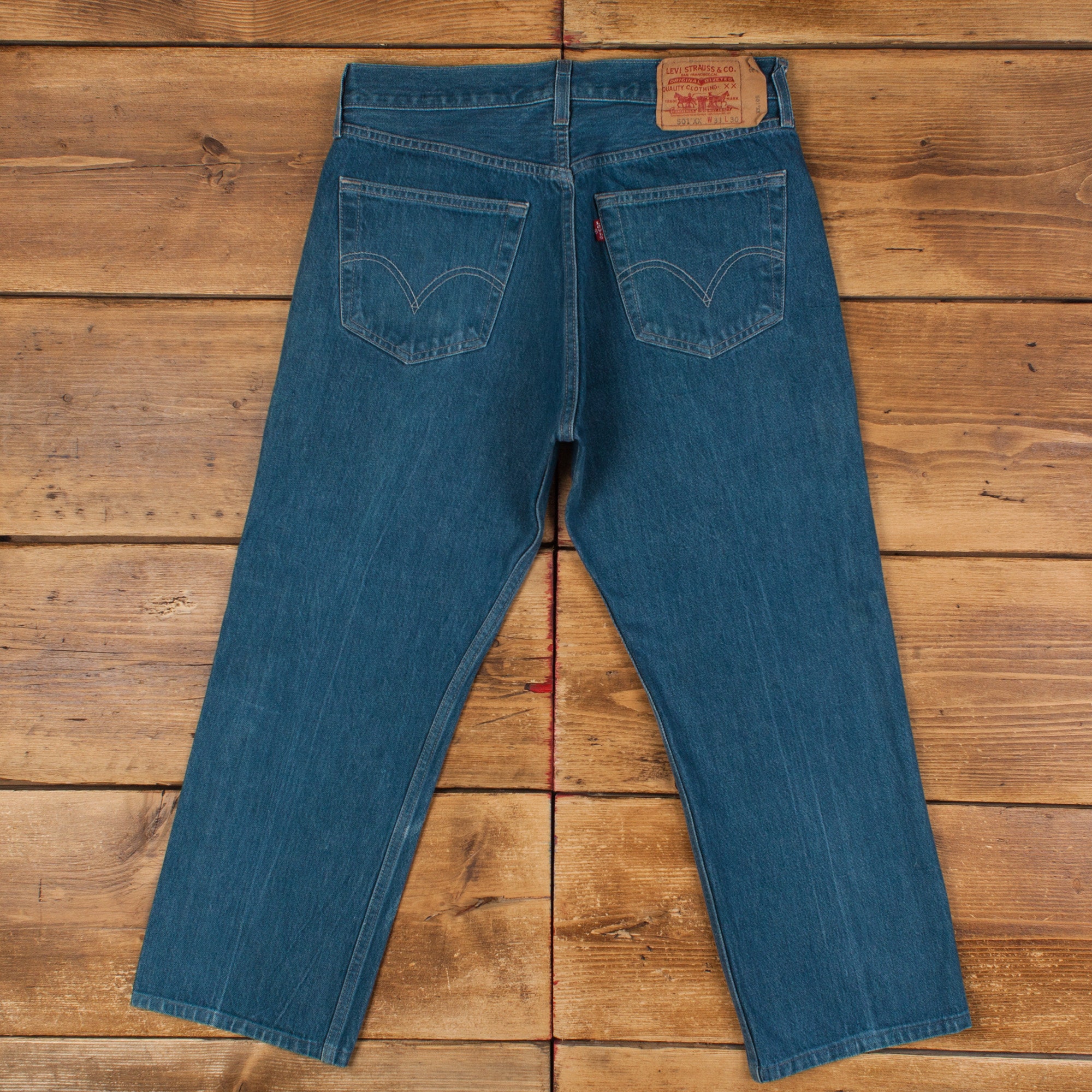 Jeans Levis 501 XX vintage 31 x 25 Stonewash Straight Blue Red Tab