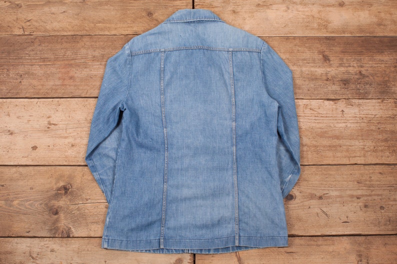 Mens\u2019s Vintage Lee Set 70s Blue Denim Workwear Hippie Jacket M 38 R10074