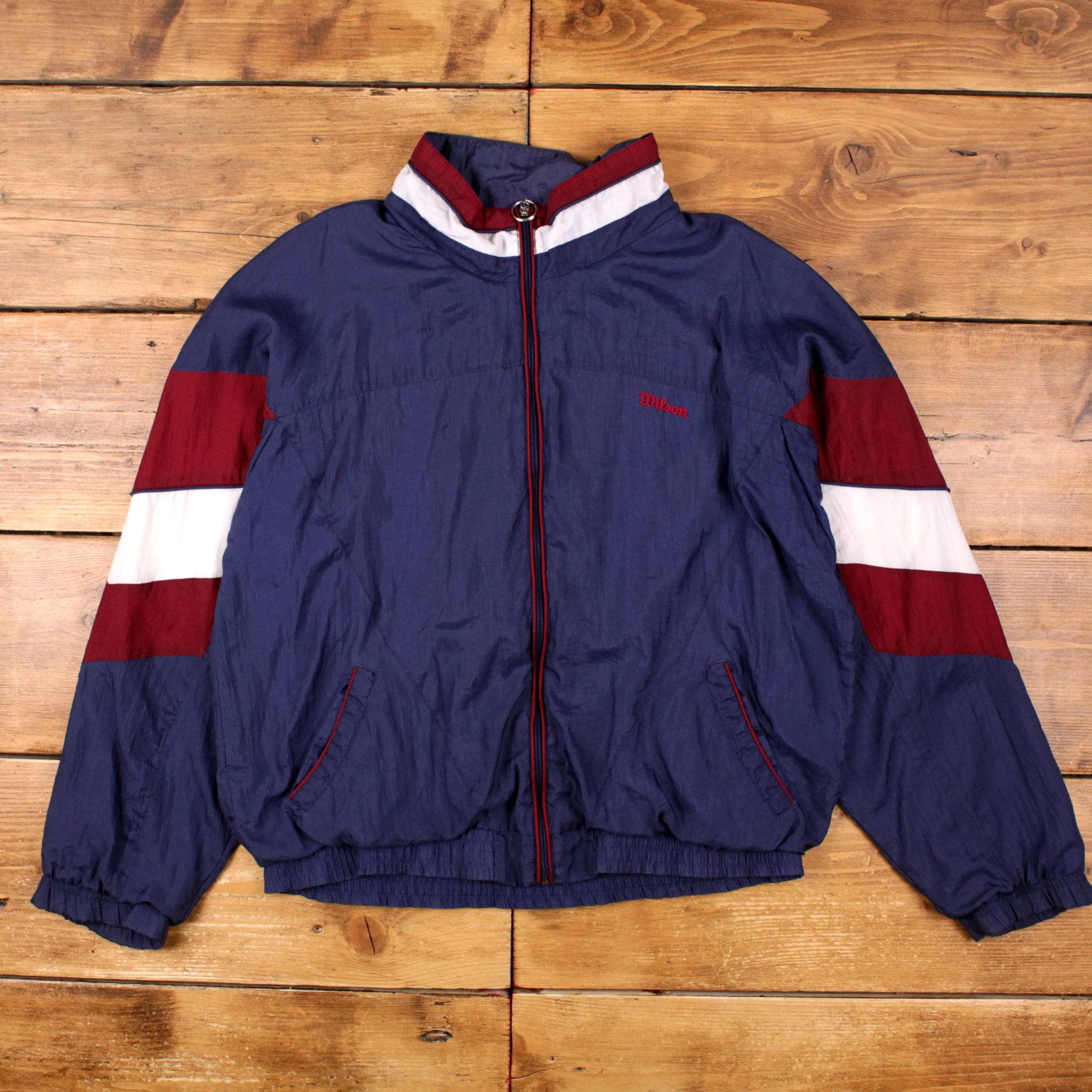 Wilson ネイビーストライプジャケット Wilson Track Jacket - Etsy