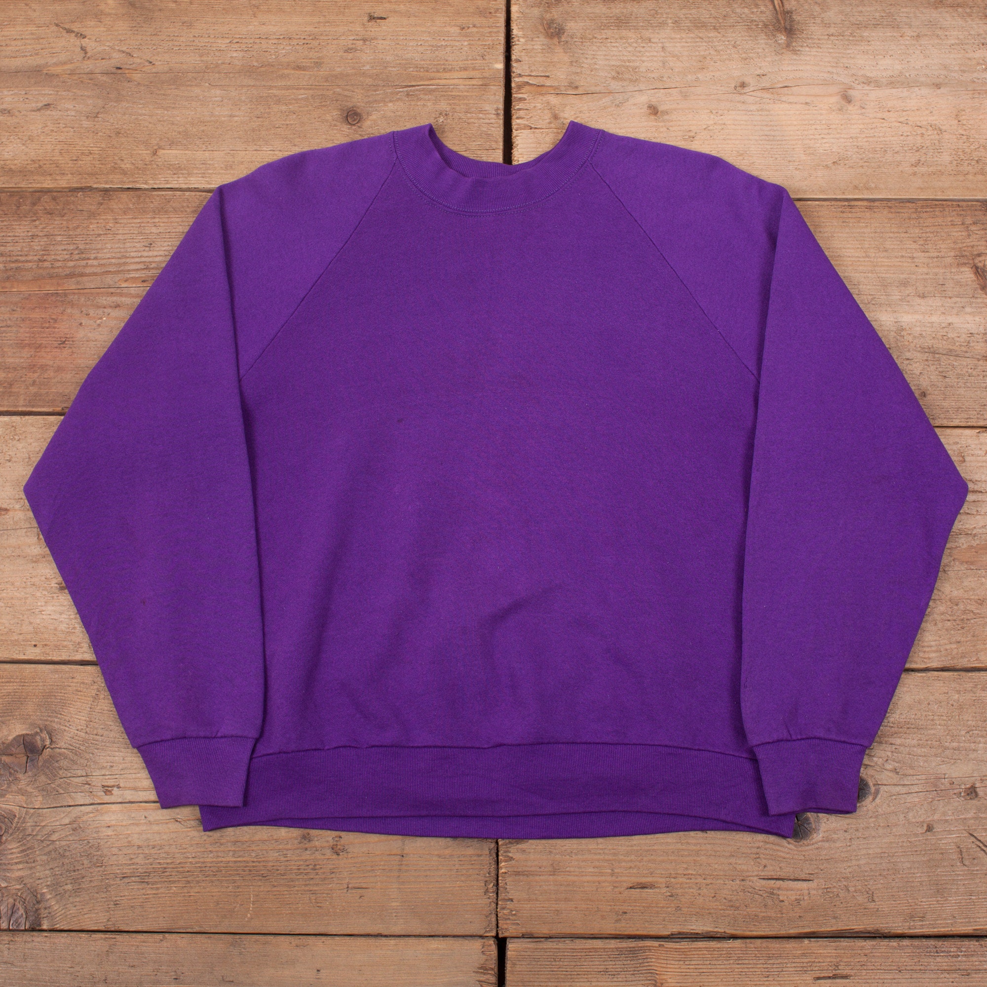 Womens Vintage 90s Fruit of the Loom Bank Purple Sweatshirt USA Made L R19937 Etsy