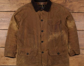 Vintage 1988 Barbour Moorland Wax Jacket | Size C42/107cm L - Www