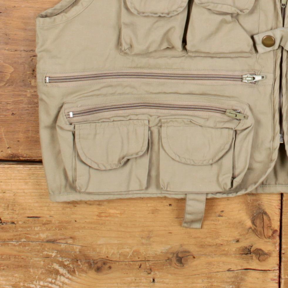 Gilet Homme Crystal River Beige Taille L - Léger Avec Poches, Style Militaire, Pour Voyage