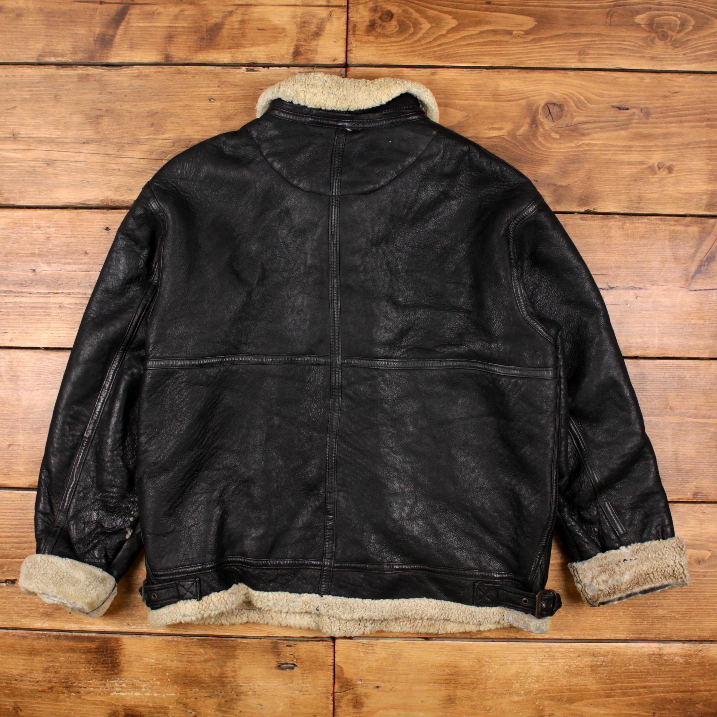 Vintage Walter Davoucci Leather Jacket 3XL 90s Shearling Black - Etsy