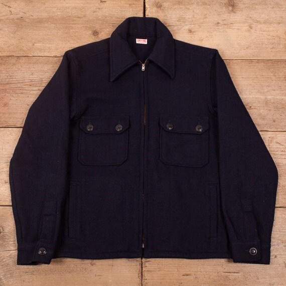 Mens Vintage One O One Navy Blue Sanforized Workwe