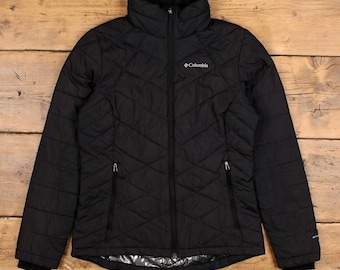 Vintage Columbia Puffer Jacket Columbia Small Logo Black Puffer