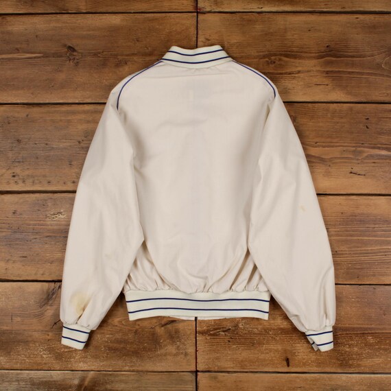 Vintage Swingster Bomber Jacket M 80s Windbreaker USA Made White