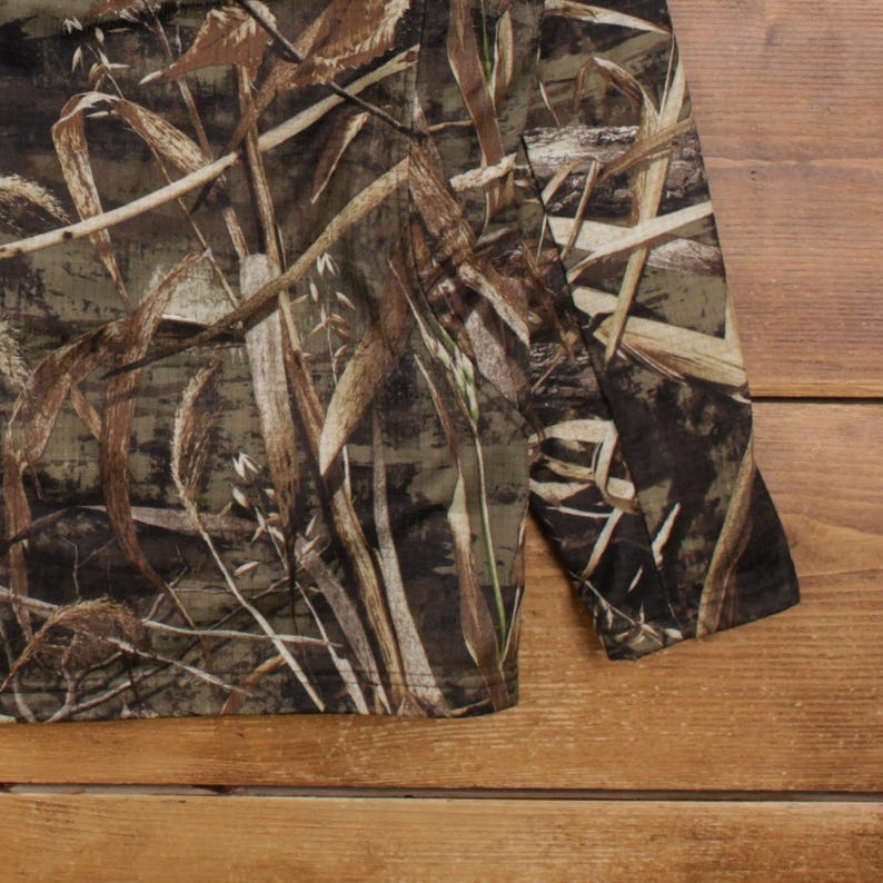 Drake Softshell Fleece L Mens Green Waterfowl Camo 1/4 Zip Hunting Performance image 7