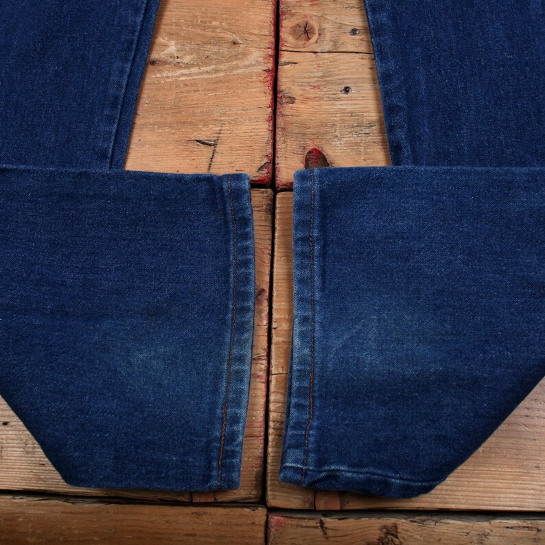 Wrangler Jeans 35x36 Azul Oscuro Lavado a la Piedra Corte Recto Cierre de Cremallera Estilo Western Denim imagen 5