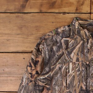 Drake Real Tree Shirt XL Mens Button Camo Hunting Pockets Outdoor Gear Brown image 4