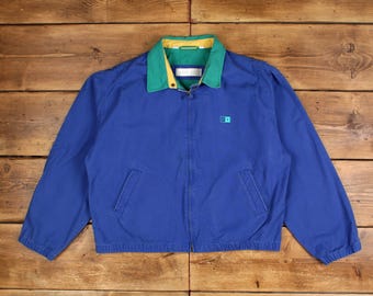 Sweat vintage JERZEES homme 3XL bleu marine col rond blanc Sweat vintage JERZEES homme 3XL bleu marine col rond blanc