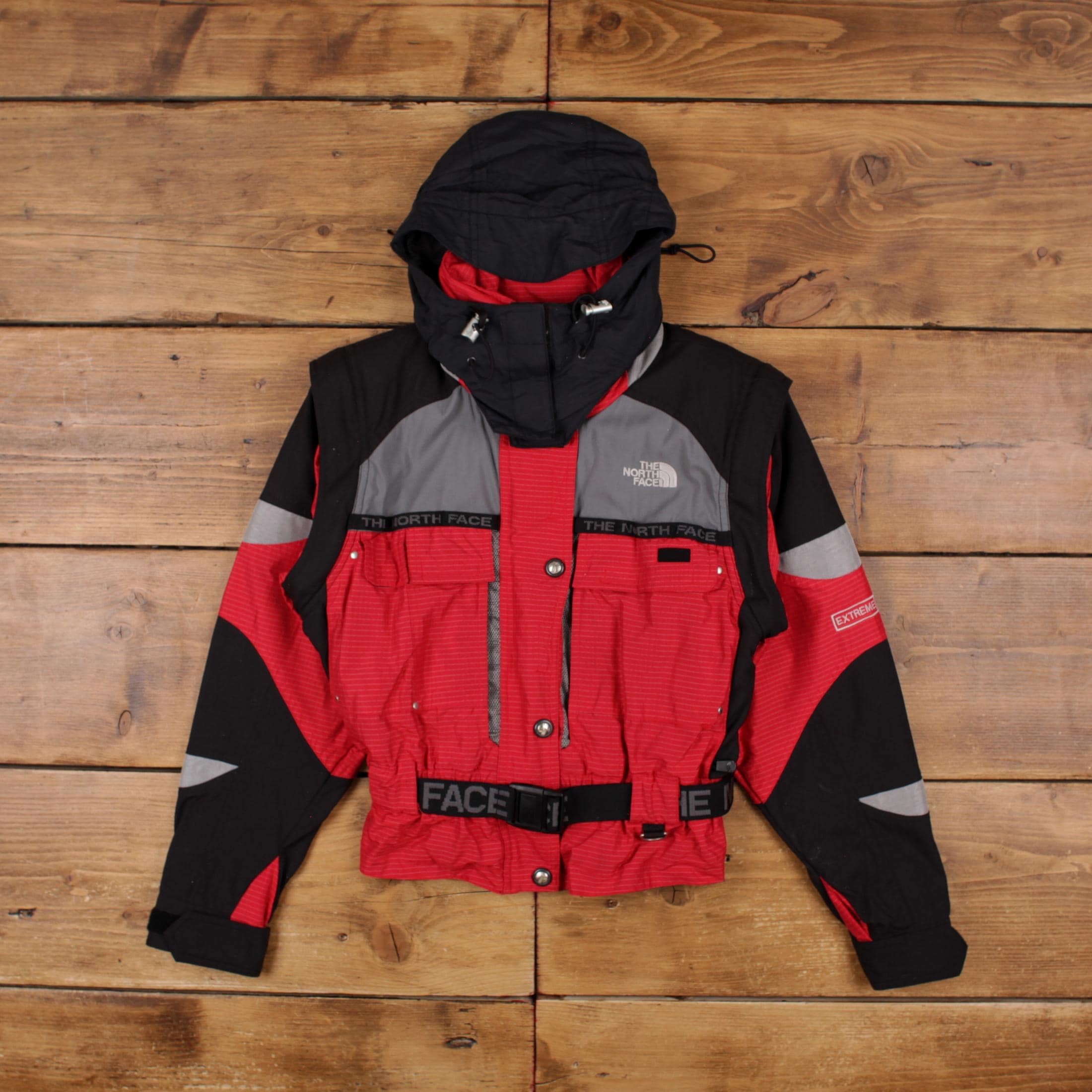 【90~00s_Archive】 CowLeatherJacket old古着 Vintage 90s Mens XL North Face HyVent Mountain Light Shell Full