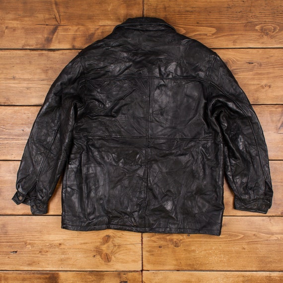 Vintage Maxam Leather Jacket XL 90s Italian Mosaic Design Vintage Maxam Leather Jacket XL 90s Italian Mosaic Design