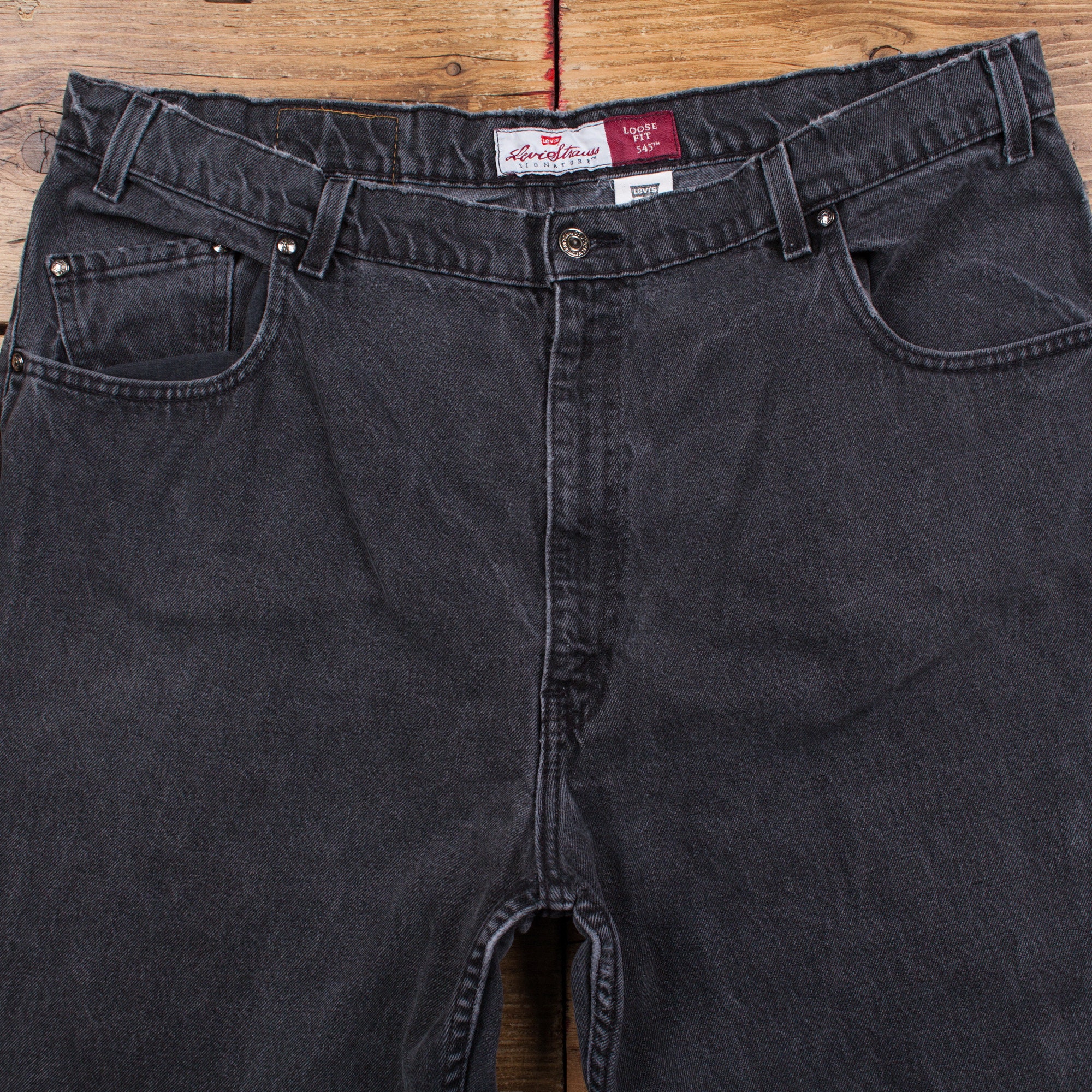 Vintage Levis 545 Jeans 42 X 36 90s Loose Fit Tapered Grey