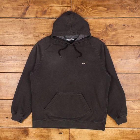 Nike swoosh logo hoodie grey hotsell