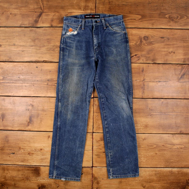 Vintage Wrangler Jeans Hose Hose 29x32 FR Denim Unisex Gerade Blau Bild 1