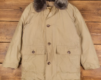 Gilet Homme Eddie Bauer M Beige - Duvet D'oie - Vintage Extérieur - Occasion